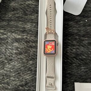 Apple Watch Series 3 with Rose Gold  Textured Band